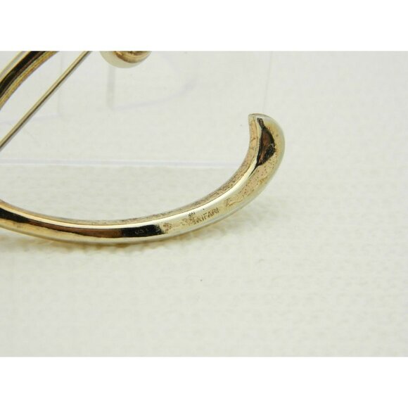 1950's CROWN TRIFARI Clear Rhinestone Faux Pearl - Picture 6 of 6